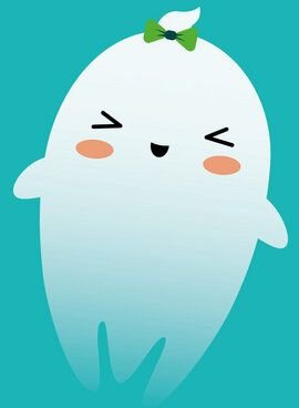 Photocircle Poster / Leinwandbild - Kinderzimmerbild mit kleinem Gespenst