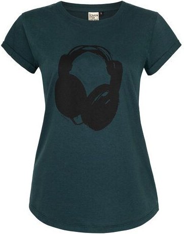 ilovemixtapes Kopfhörer Organic Women Shirt _ teal / ILK02