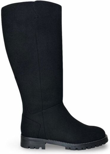 Nae Vegan Shoes NAE | Irem Vegane Stiefel bis zum Knie – Schlanker Komfort in schwarzem Wildleder