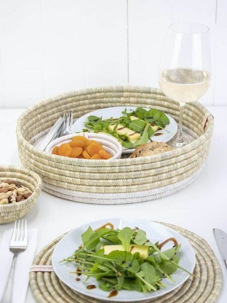 WomenCraft Deko- & Serviertablett - Braun/Natur