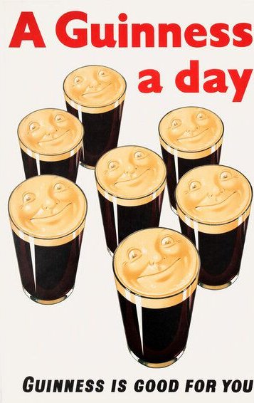 Photocircle Poster / Leinwandbild - A Guinness A Day - Guinness Is Good For You