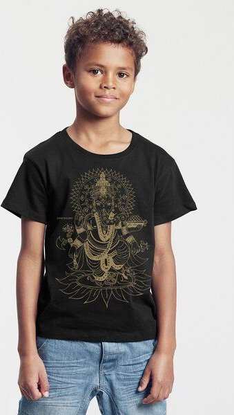 Peaces.bio - handbedruckte Biomode Bio-Kinder T-Shirt Ganesha