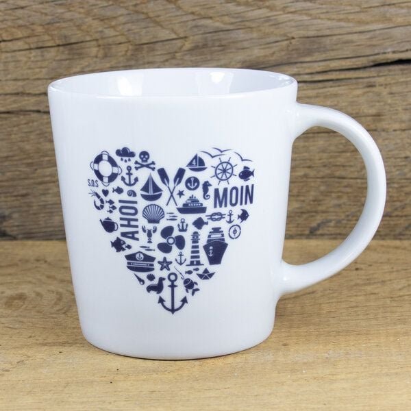 Bow & Hummingbird Großer Porzellanbecher Nordisch by Heart