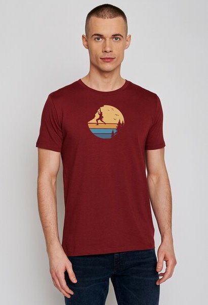 GREENBOMB Nature Cliffhanger Guide - Sportliches T-Shirt aus Bio-Baumwolle / hochwertiger Print / GOTS / Fair & Vegan