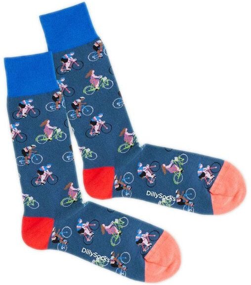 DillySocks Socken Blue Bike aus Biobaumwoll-Mix