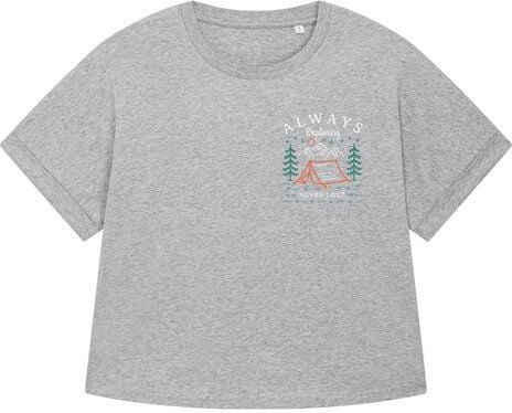 watapparel Oversize T-Shirt Frauen Always exploring never lost