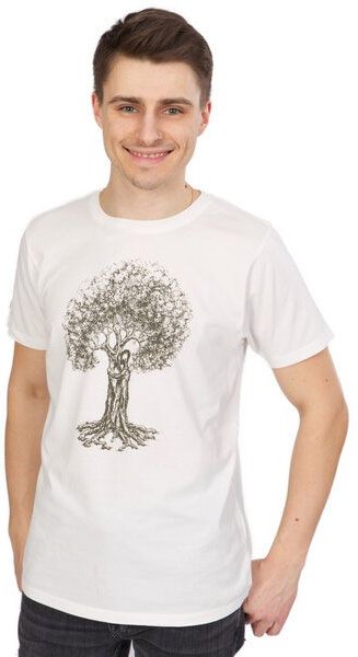 Life-Tree Organic Fairwear Shirt Men Stone Washed White Treehugger