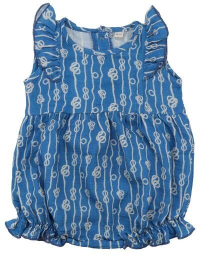 Baby Romper GOTS zertifiziert, Bio-Baumwolle, dunkelblau, „Sailor’s Knot“, ärmellos, weich & bequem – Walkiddy