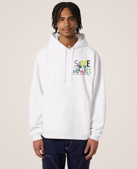 Athleez SAVE THE PLANET - Relaxed Hoodie - 100% Bio-Baumwolle