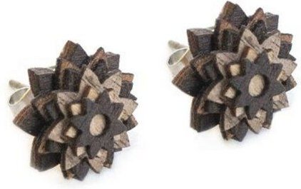 BeWooden Ohrstecker mit Holzdetails | "African Flower" Ohrringe