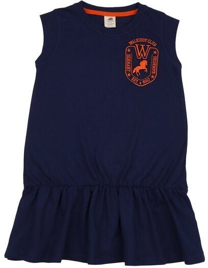 Kinderkleid Blau „Blue Depths“ aus Bio-Baumwolle – GOTS-zertifiziert – Walkiddy