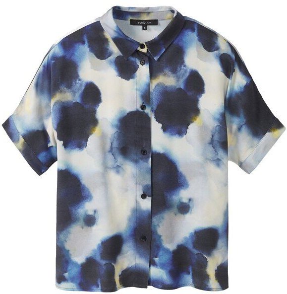 recolution Kurzarm-Bluse LOTUS WATERDROP