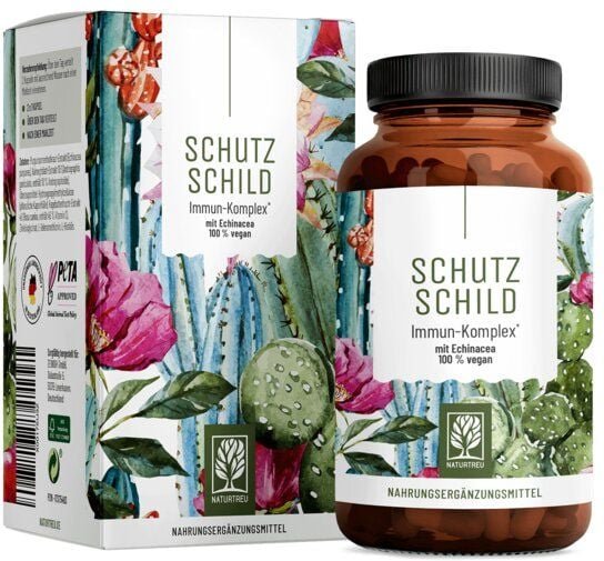Echinacea Immun Komplex 120 vegane Kapseln Schutzschild Naturtreu®