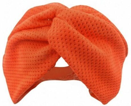 Thumbnail - körber mode breites Haarband aus Bio Mesh Jersey Twist gerafftes Stirnband Sommer orange