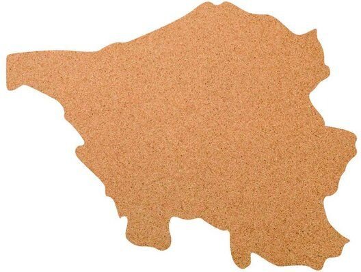 Kork-Deko Saarland als Pinnwand aus Kork XXL ca. 80x50 cm | Umriss Saarland