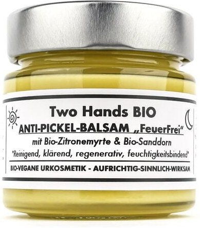 Two Hands BIO Anti-Pickel-Balsam „FeuerFrei“ mit Bio-Zitronenmyrte & Bio-Sanddorn - Bio-Vegan