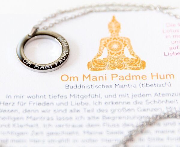 Divasya Mantra Halskette | silber | Om Mani Padme Hum