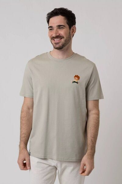 Bavarian Caps Herren T-Shirt Pumuckl lacht - Sand