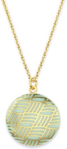 lille mus Halskette mit Porzellananhänger KNOTEN Porzellanschmuck