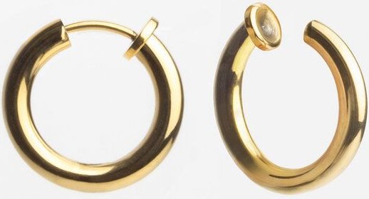 ALEXASCHA Ohrclips Creolen ohne Ohrlöcher | Silber, Gold, Roségold