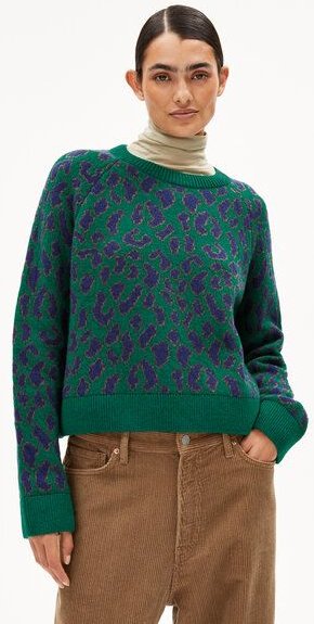 ARMEDANGELS DILIRIAA LEOPAA Damen Pullover aus recyclem Bio-Woll Mix