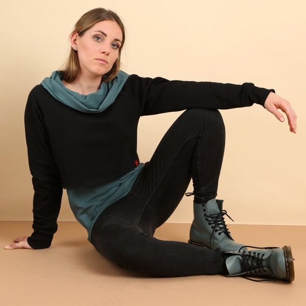 Die rote Zora Damen Kurzsweater aus Bio-Baumwolle