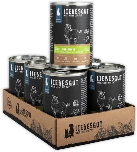 Liebesgut Tiernahrung Ziege mit Süßkartoffel und Zucchini