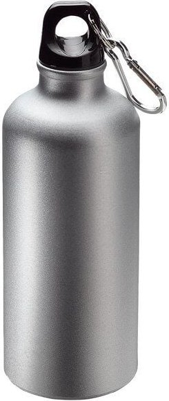 elasto Aluminiumflasche "Sporty" 0,6 l - Outdoorflasche mit Karabiner