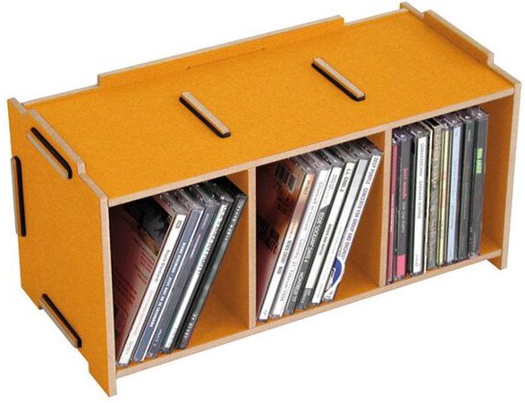 WERKHAUS Medienbox CD (stapelbar) aus Holz