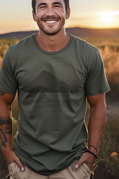 Kultgut Artdesign - Biofair - Klassik Shirt / Pixel Mountain