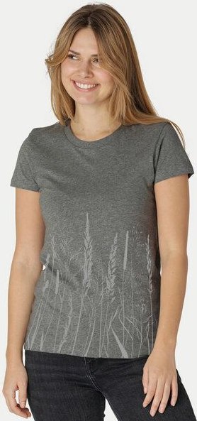 Peaces.bio - handbedruckte Biomode Damen Fit T-Shirt Gräservielfalt