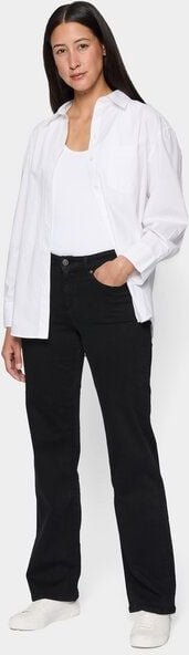 FUTURE:PEOPLE. 06:00 WIDE LEG - MID WAIST- Damen Jeans aus weichem Stretch-Denim aus Bio-Baumwoll-Mix (30600 0 1008)