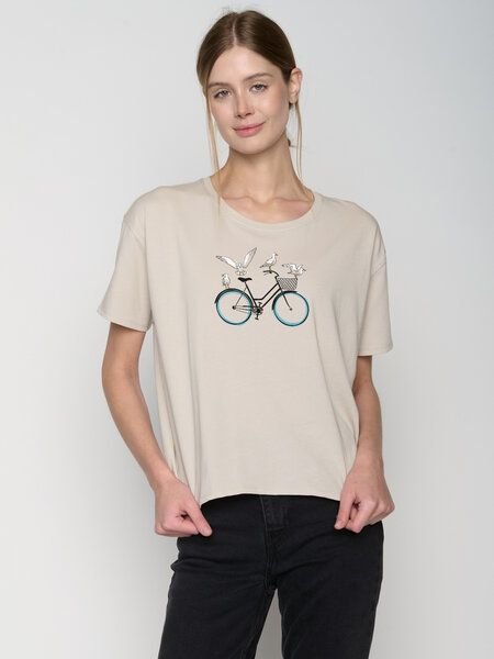 GREENBOMB Bike Seagulls Feel - Lässiges T-Shirt aus Bio-Baumwoll Mix / hochwertiger Print / GOTS / Fair & Vegan