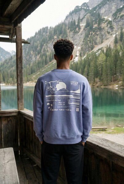 THE FACE OF ELEMENTS MOUNT FUJI ULTRA TRAIL - RELAXED FIT SWEATSHIRT AUS 100% BIO-BAUMWOLLE
