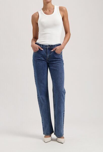 MUD Jeans Carry Mid Straight - Stone Vintage