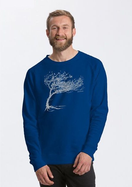 Peaces.bio - handbedruckte Biomode Bio Herren-Sweatshirt Windy Tree
