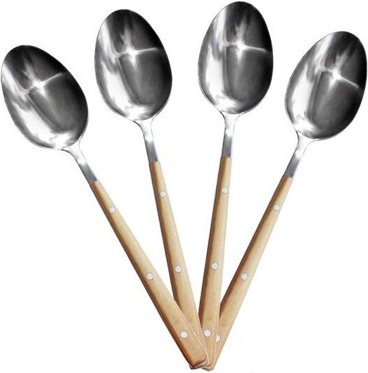 NATUREHOME Tafelbesteck Edelstahl mit Olivenholzgriff Design Handarbeit