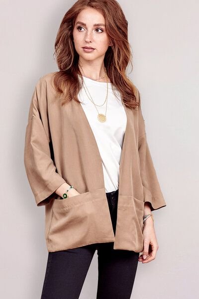 Thumbnail - l'amour est bleu Kimono Jacke aus Tencel