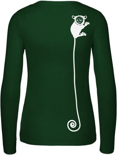 HANDGEDRUCKT "Teeny Weeny Goblin" Frauen Longsleeve aus reiner Biobaumwolle (kbA)