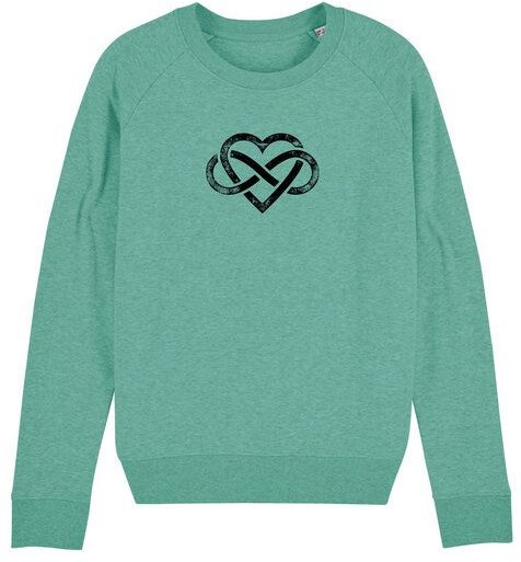 Human Family Bio Damen Rundhals Sweatshirt "Feel - Endless Love" - in 7 Farben