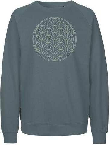 Peaces.bio - handbedruckte Biomode Bio Herren Sweatshirt Die Blume des Lebens