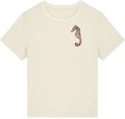 ilovemixtapes Nachhaltiges Damen T-Shirt mit Seepferdchen-Motiv – zeitlos, bequem & fair produziert