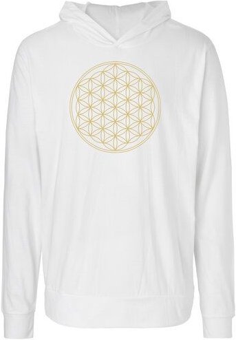 Peaces.bio - handbedruckte Biomode Damen Jersey-Hoodie Die Blume des Lebens