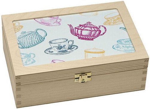 Contento Teebox mit 6 Fächern herausnehmbar