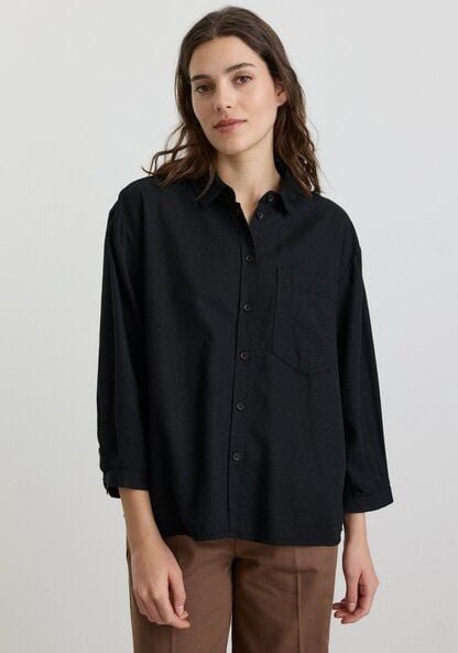 Thumbnail - Damen Bluse aus Leinen und LENZING ECOVERO Viskose Mix - CYPRESS - recolution