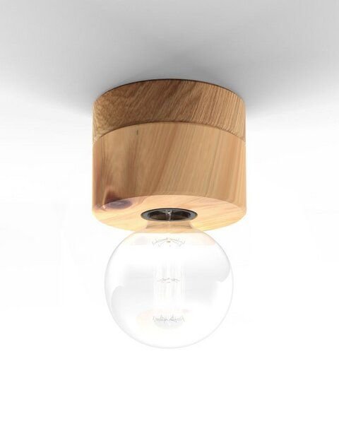 ALMUT von Wildheim Deckenlampe Zirbenholz angesagte Pastelltöne Zirbenlampe handgemacht