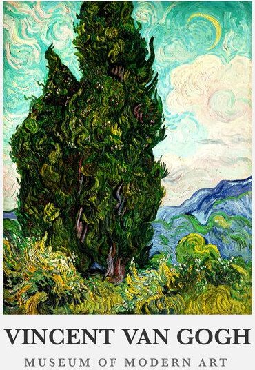 Photocircle Poster / Leinwandbild - Vincent van Gogh: Zypressen