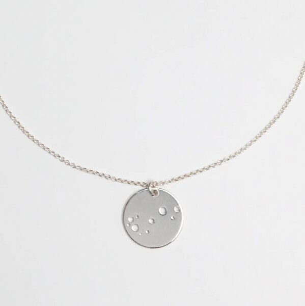 BELLYBIRD Jewellery Sternzeichen Kette, Anhänger 14mm, Silber/ Silber vergoldet