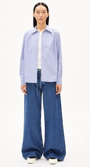 Thumbnail - ARMEDANGELS ASTRAEAAS Damen Wide Jeans Bio-Baumwoll Mix