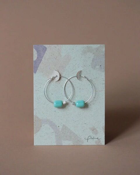 pikfine Glasperlen Creole "Hedda" // silber oder vergoldet